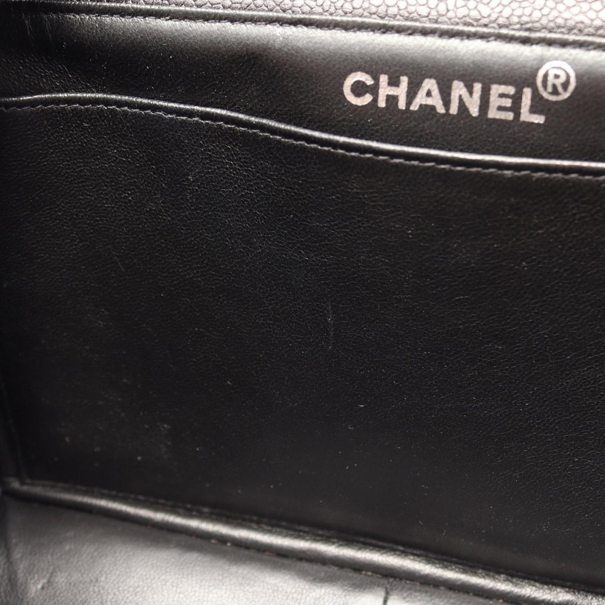 Chanel Quilted Caviar Double Sided Flap — Black