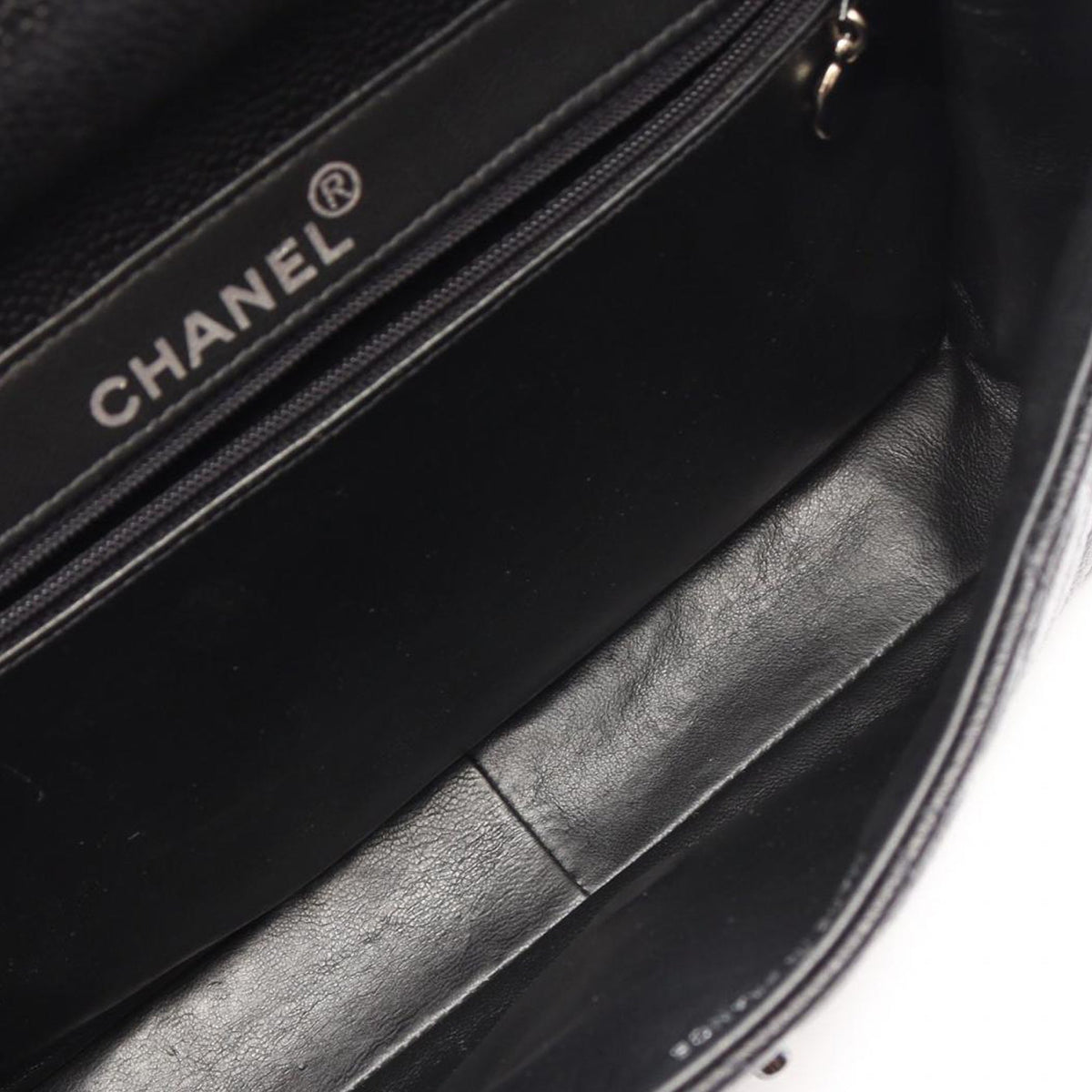 Chanel Quilted Caviar Double Sided Flap — Black