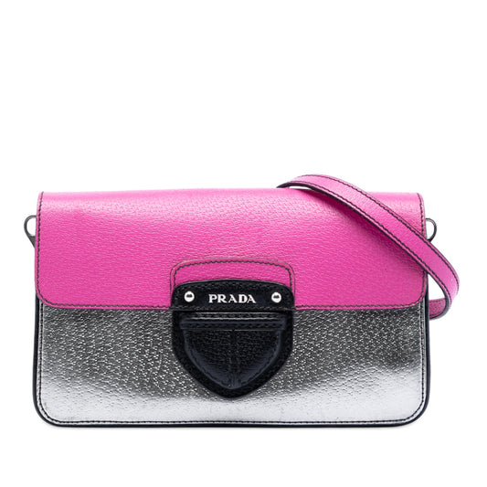 Prada Tricolor Metallic Cinghiale Crossbody