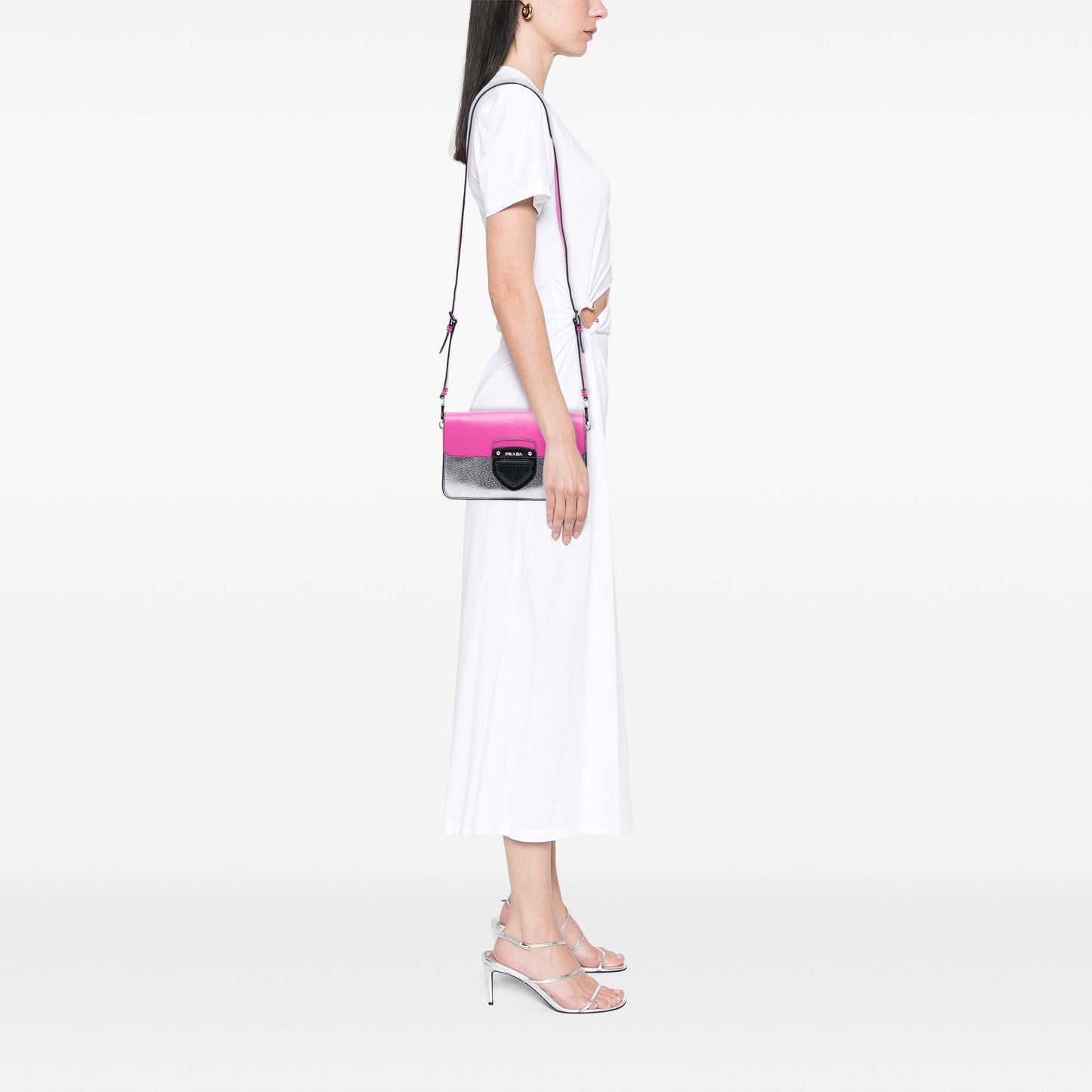 Prada Tricolor Metallic Cinghiale Crossbody