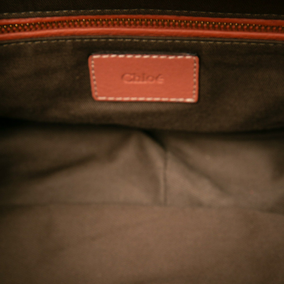 Chloé Medium Grained Calfskin Marcie Saddle Crossbody — Orange