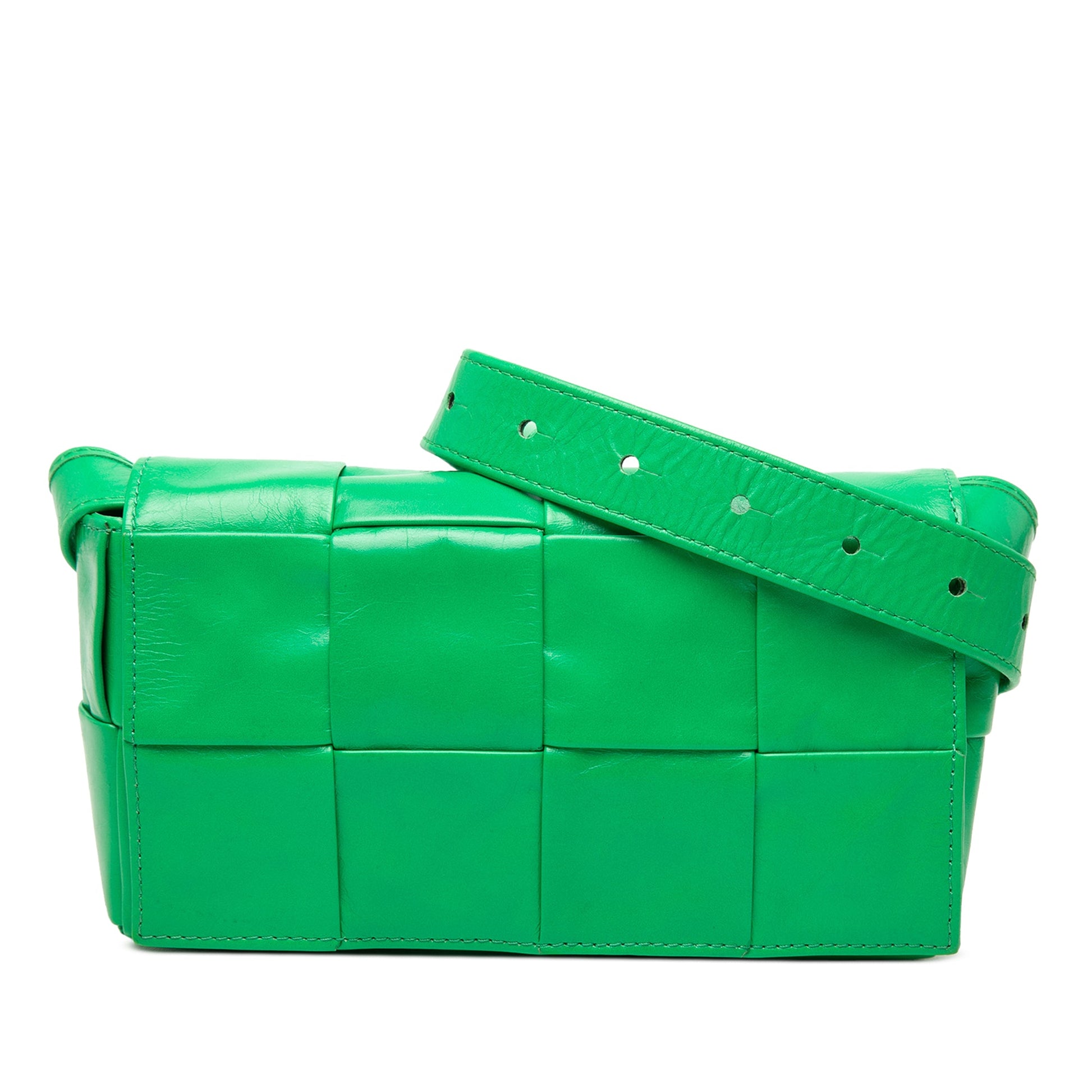 Bottega Veneta Mini Paper Calfskin Intrecciato Cassette Belt Bag