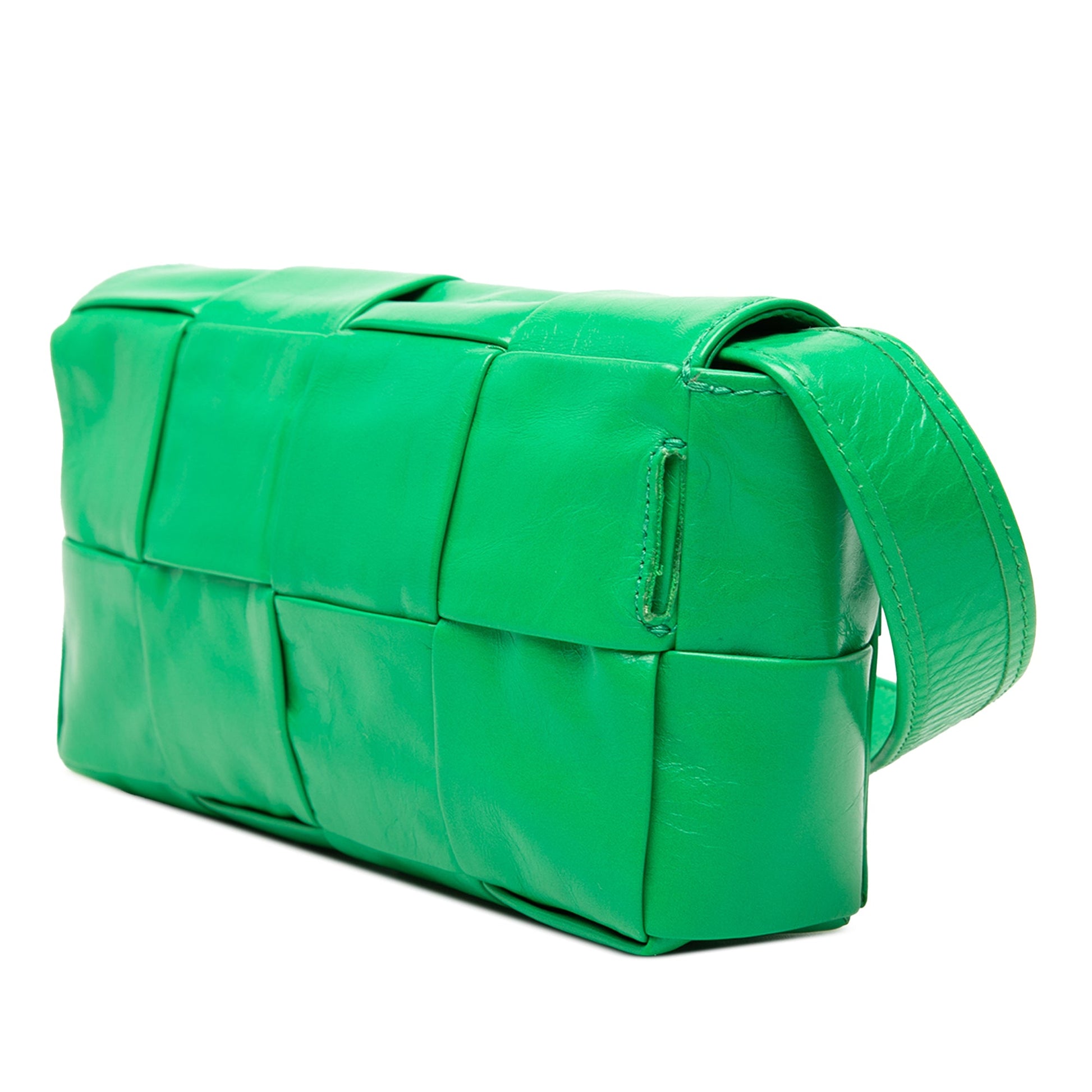 Bottega Veneta Mini Paper Calfskin Intrecciato Cassette Belt Bag