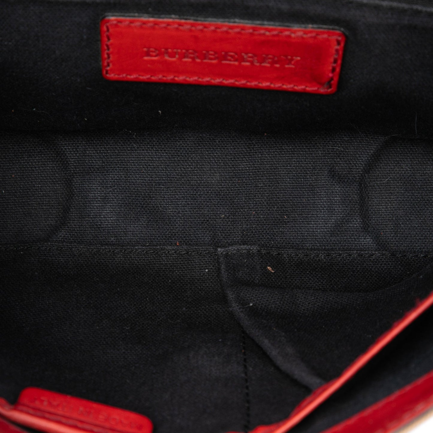 Burberry Leather and House Check Canvas Bridle Abbott Crossbody