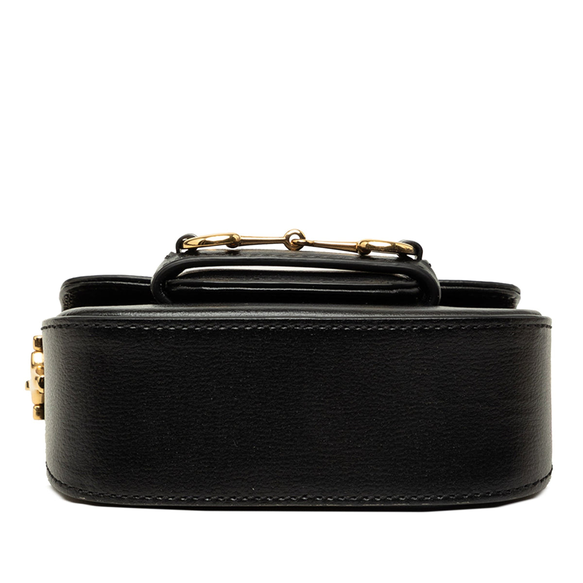 Gucci Mini Calfskin Web Horsebit 1955 Satchel — Black
