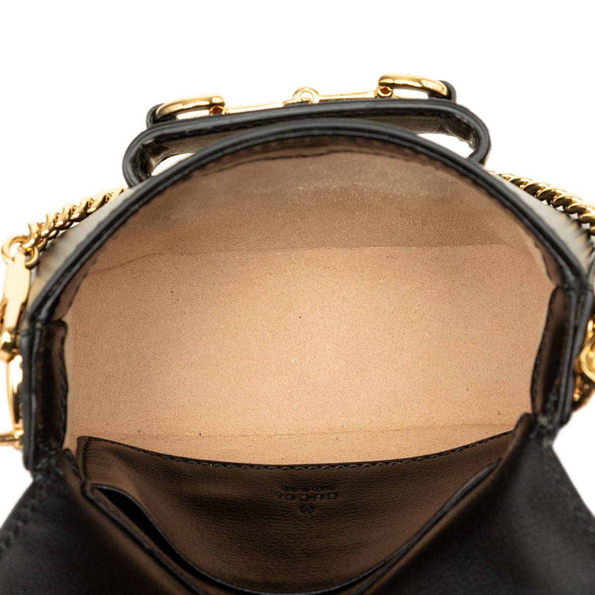 Gucci Mini Calfskin Web Horsebit 1955 Satchel — Black