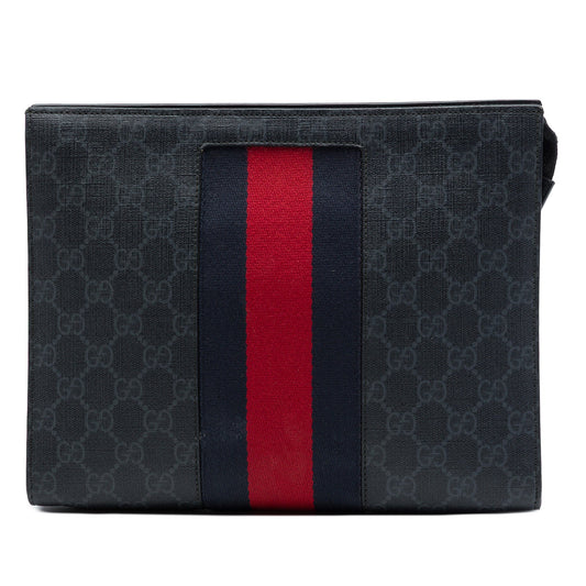 Gucci GG Supreme Web Clutch