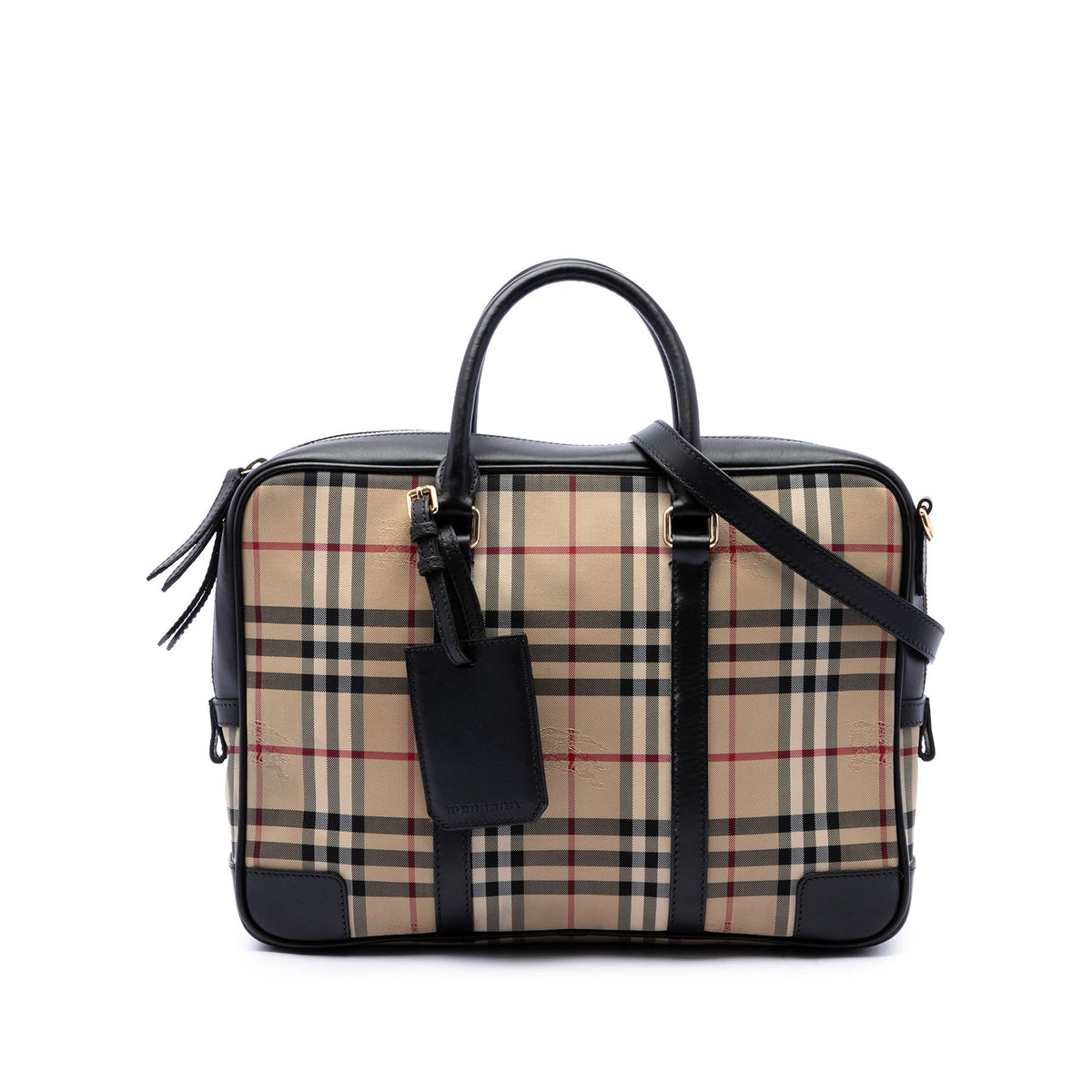 Burberry Haymarket Check Nylon Business Bag