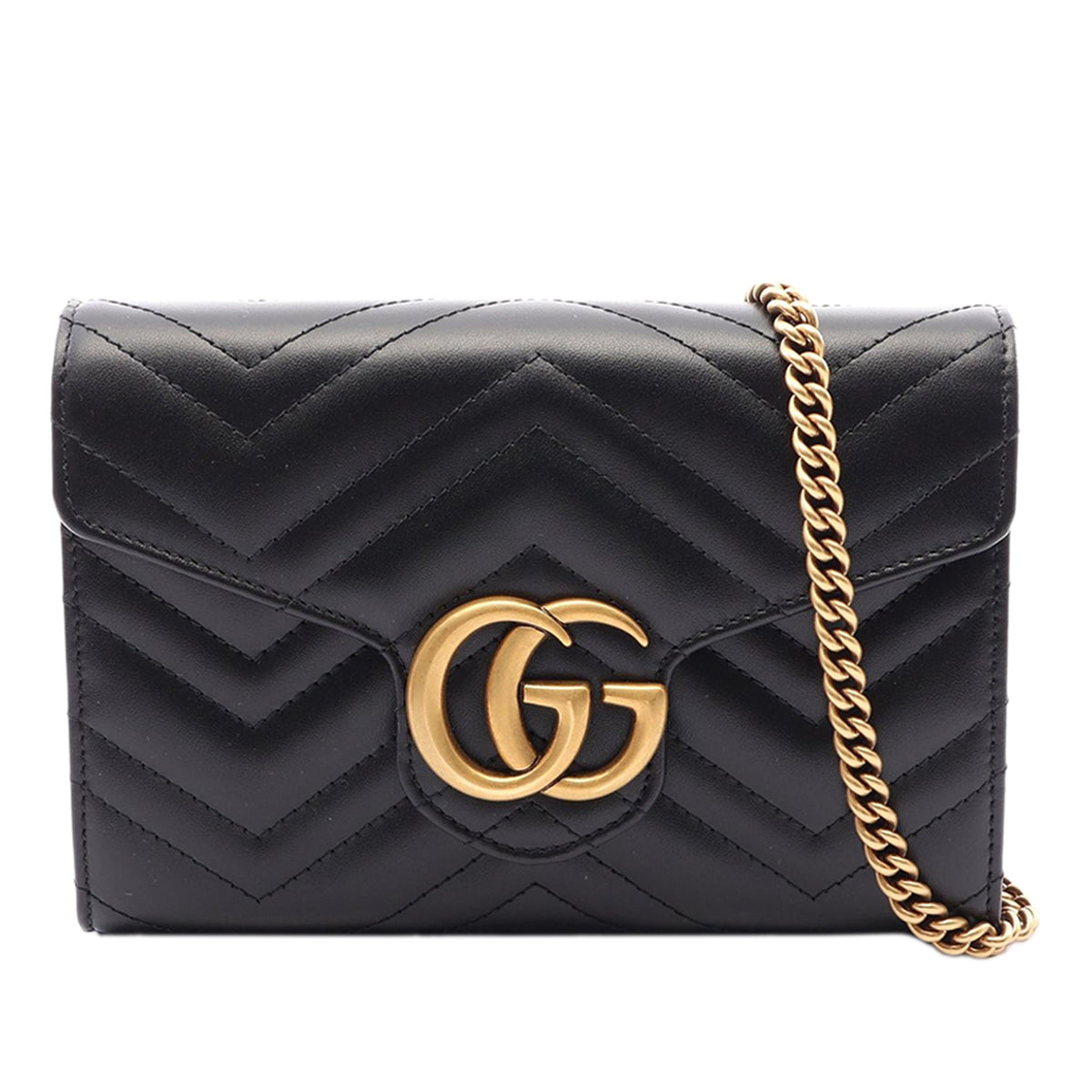 Gucci GG Marmont Matelasse Calfskin Wallet On Chain