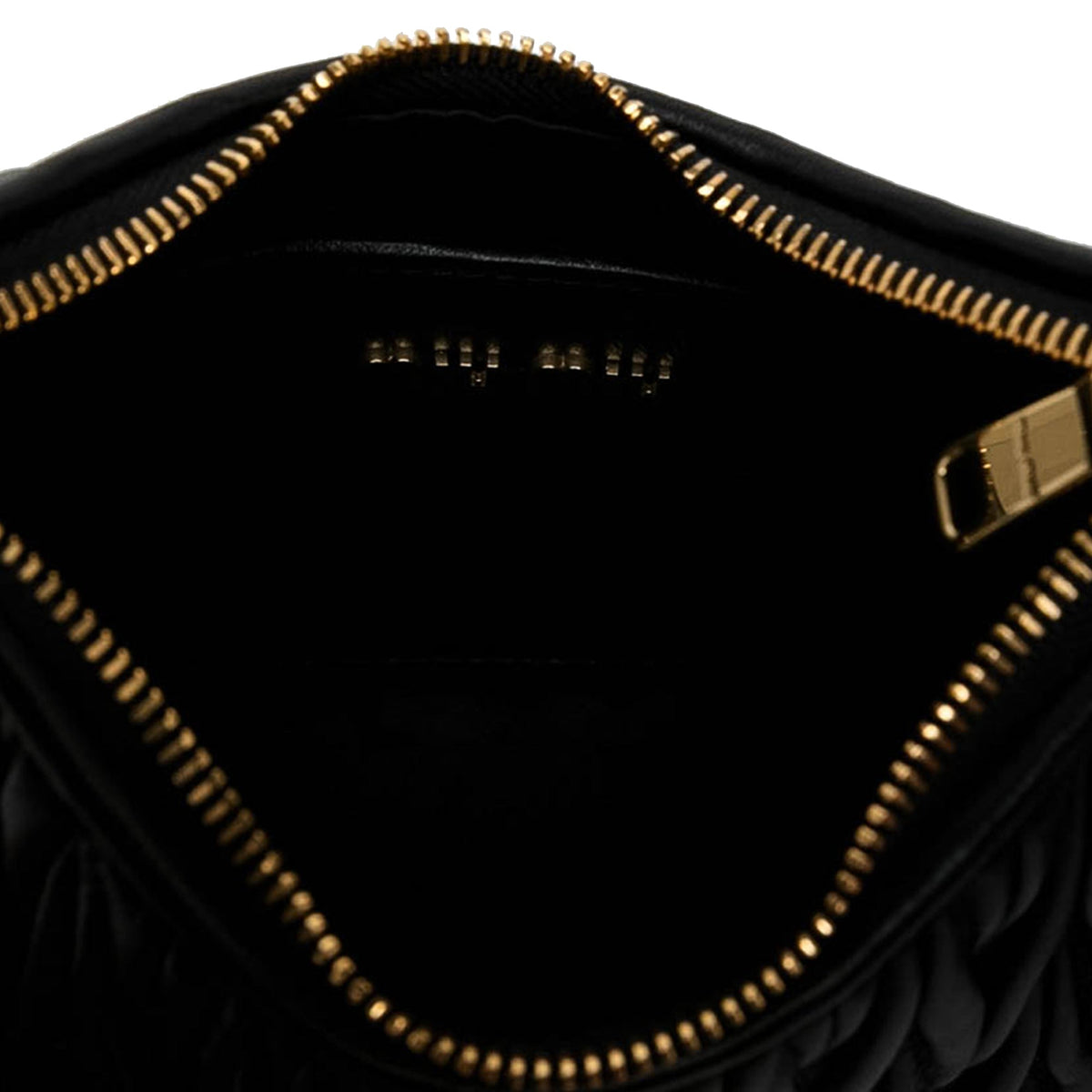 Miu Miu Matelasse Nappa Satchel — Black