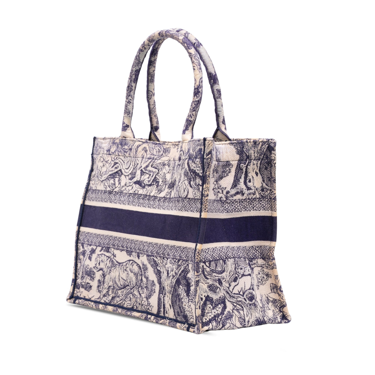Dior Medium Canvas Embroidered Dioriviera Toile De Jouy Book Tote