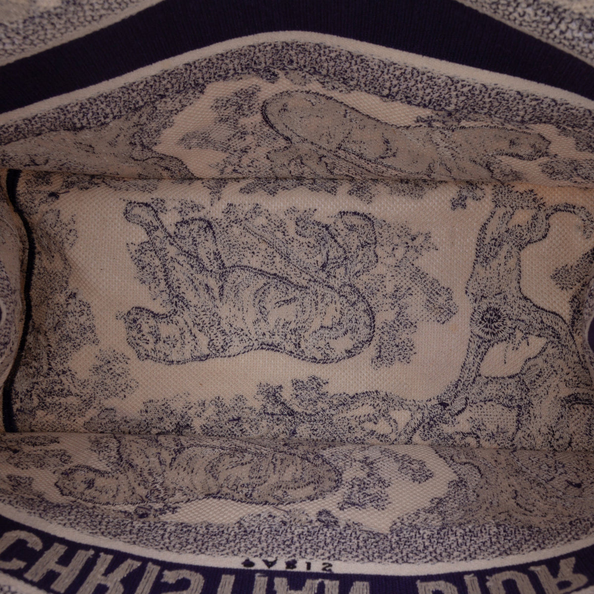 Dior Medium Canvas Embroidered Dioriviera Toile De Jouy Book Tote