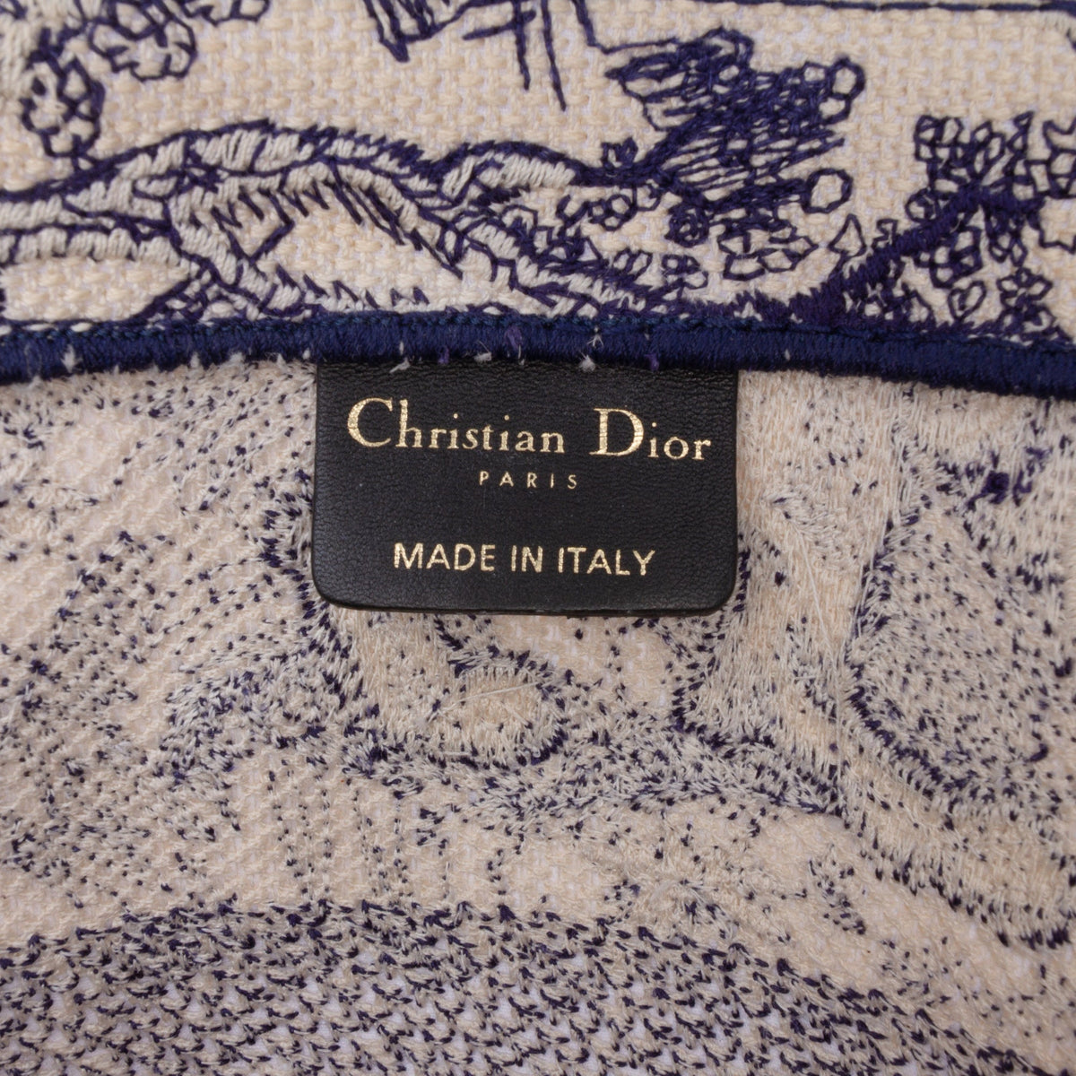 Dior Medium Canvas Embroidered Dioriviera Toile De Jouy Book Tote