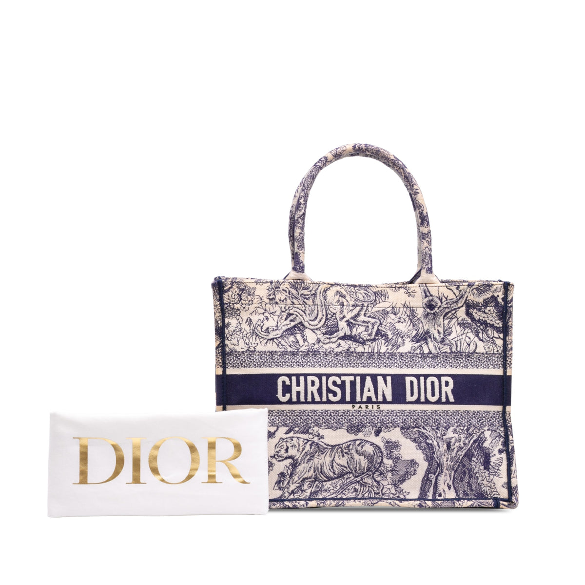 Dior Medium Canvas Embroidered Dioriviera Toile De Jouy Book Tote