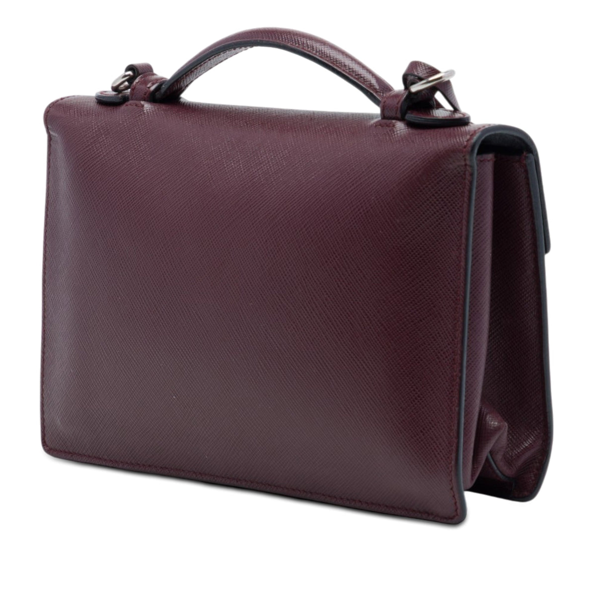 Prada Saffiano Lux Sound Lock Satchel