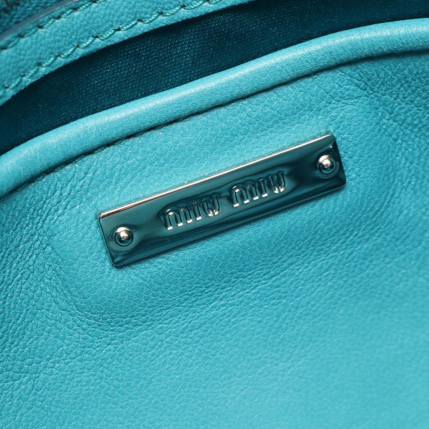 Miu Miu Matelasse Nappa Crystal Chain Satchel