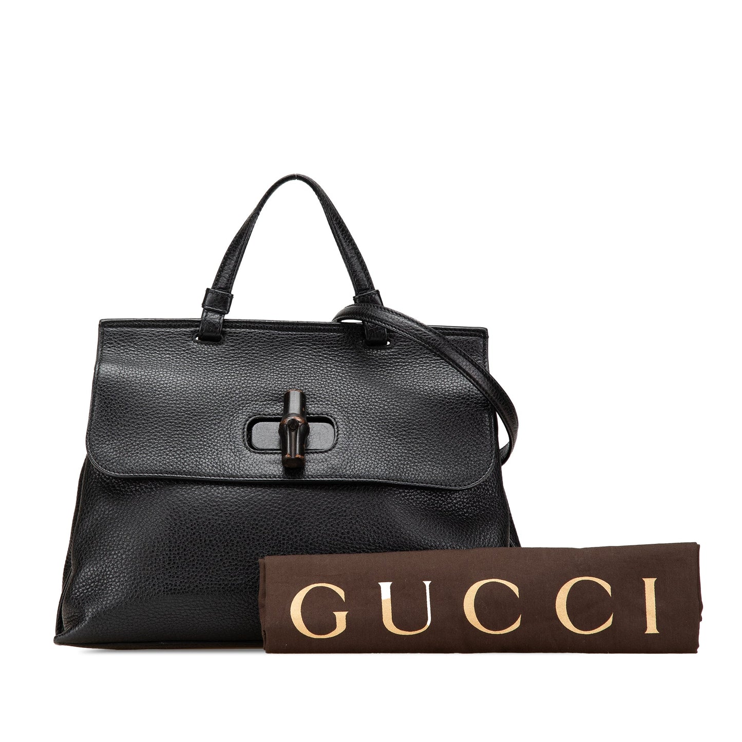 Gucci Medium Leather Bamboo Daily Satchel