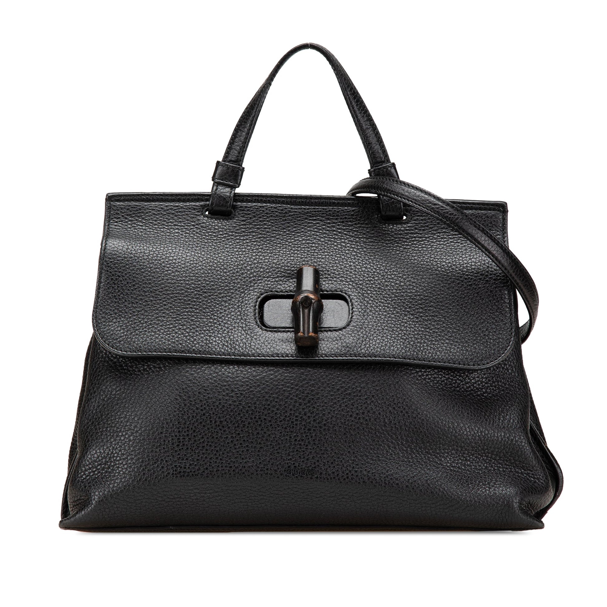Gucci Medium Leather Bamboo Daily Satchel
