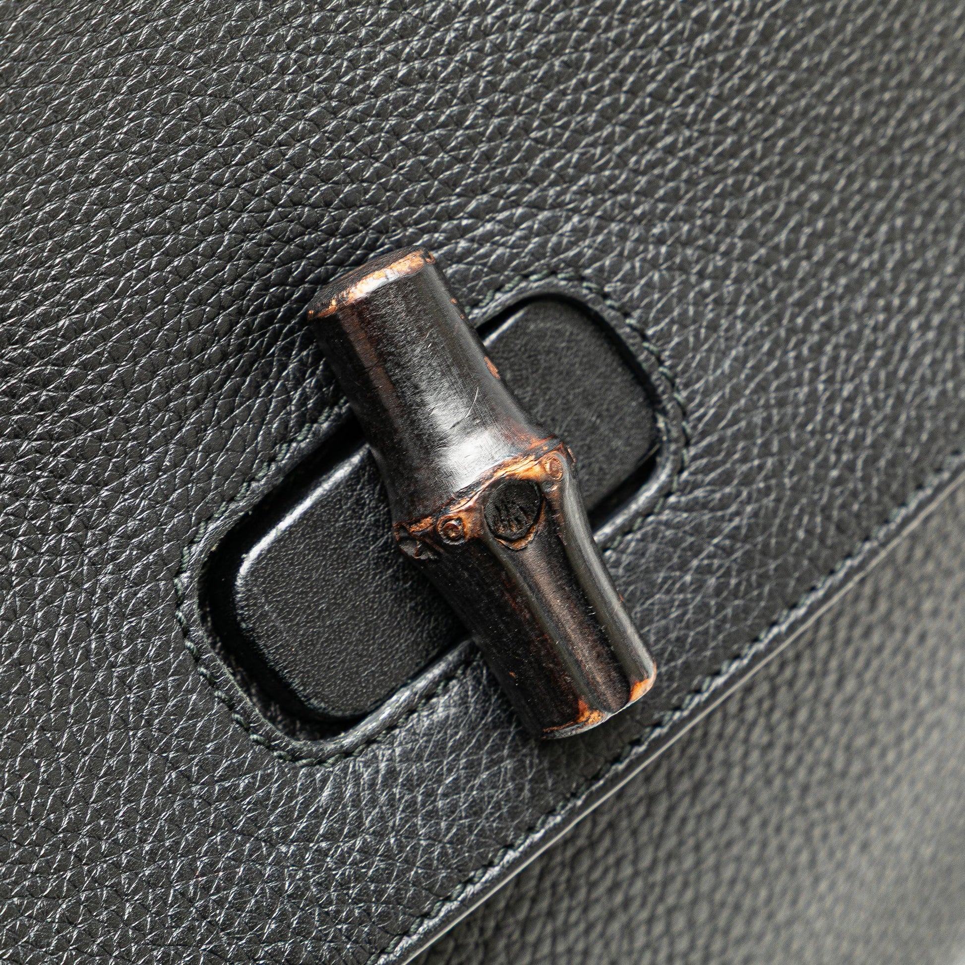 Gucci Medium Leather Bamboo Daily Satchel