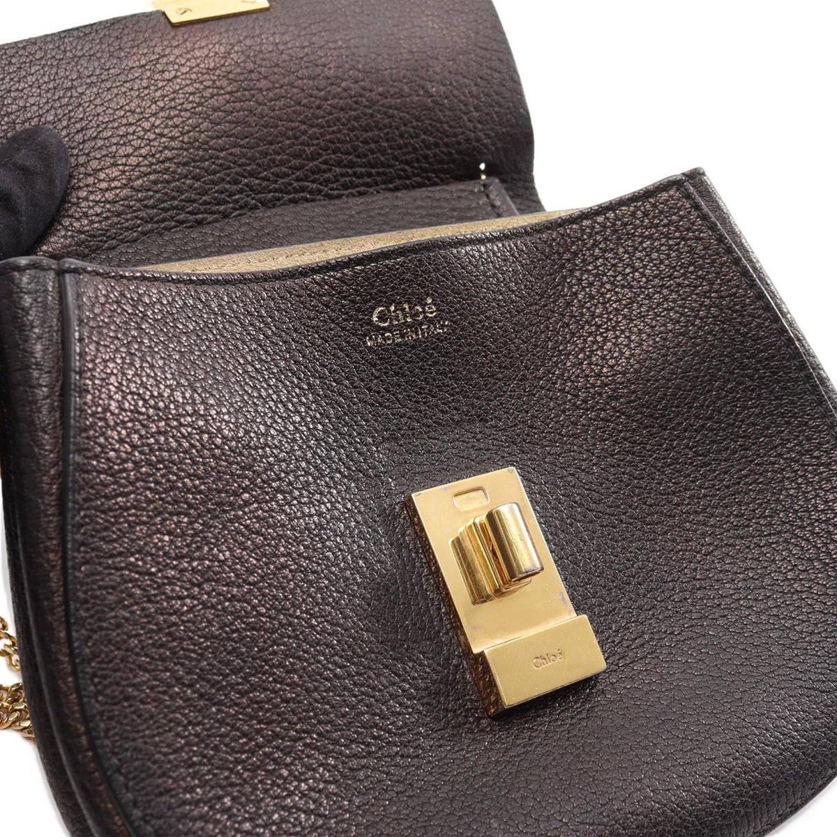 Chloé Mini Leather Drew Crossbody