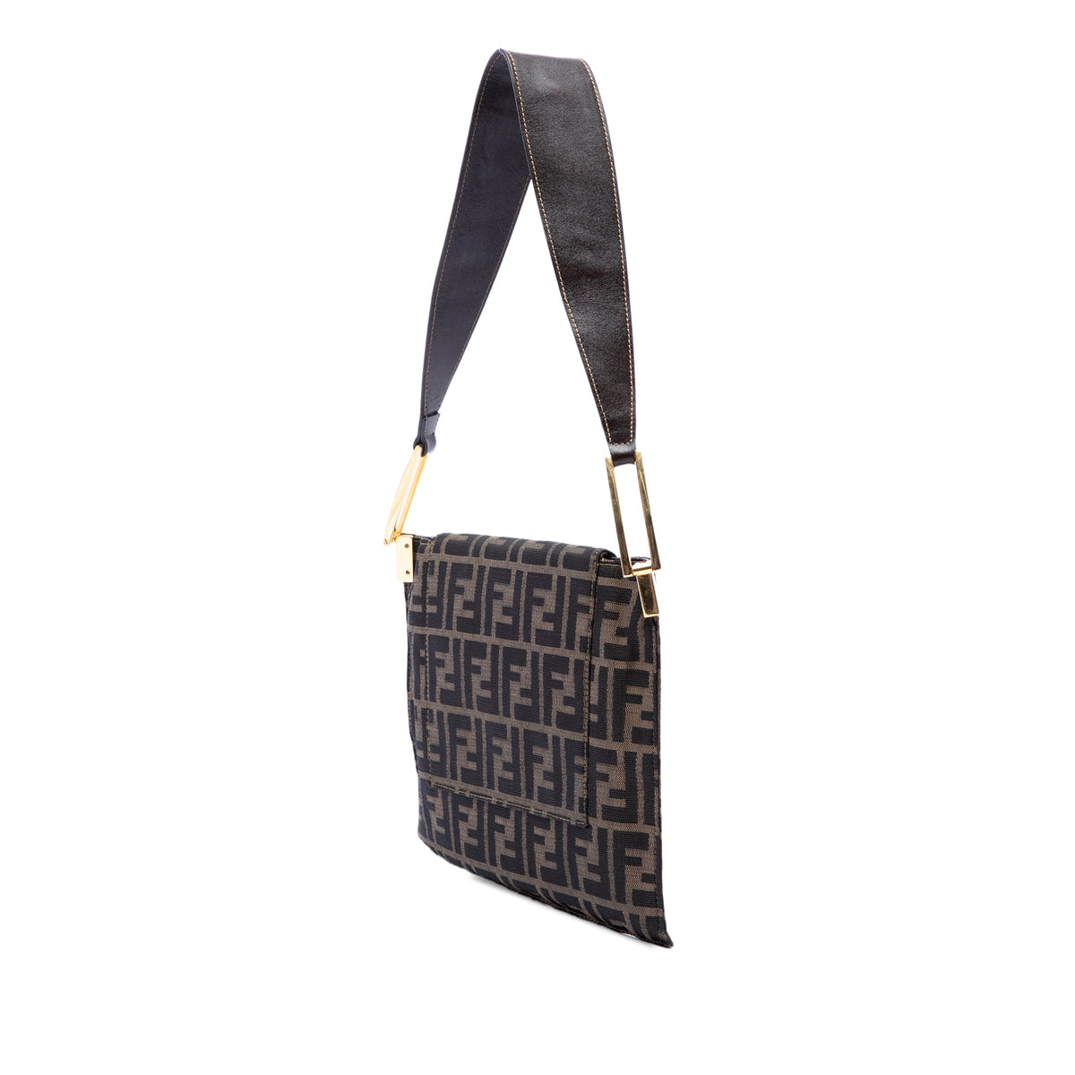 Fendi Zucca Canvas Flap Shoulder Bag