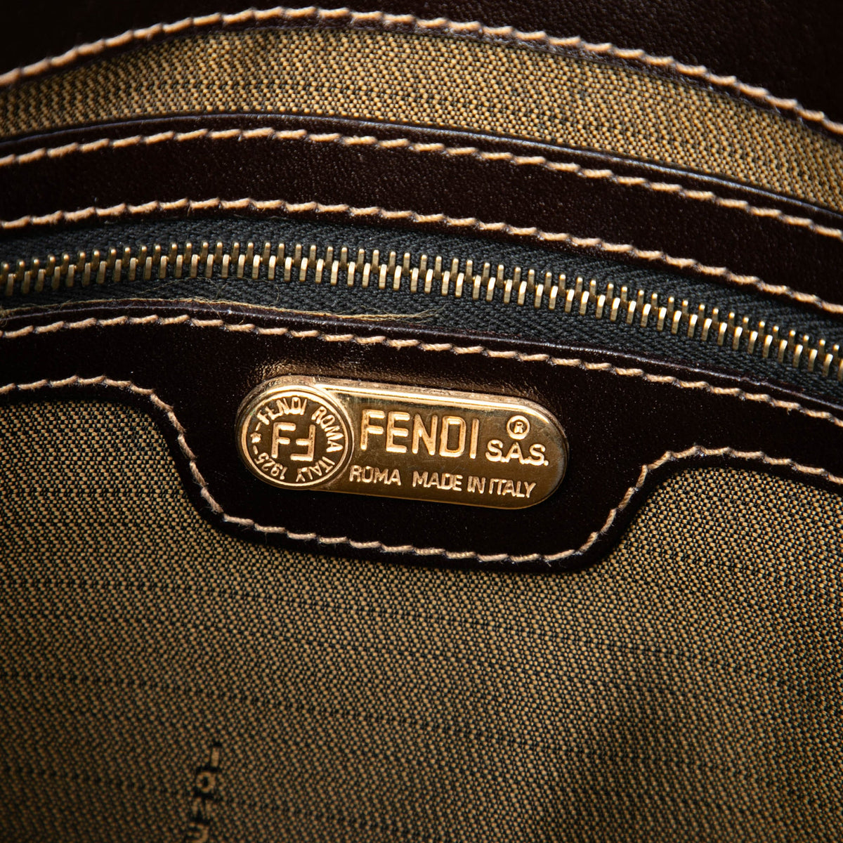 Fendi Zucca Canvas Flap Shoulder Bag