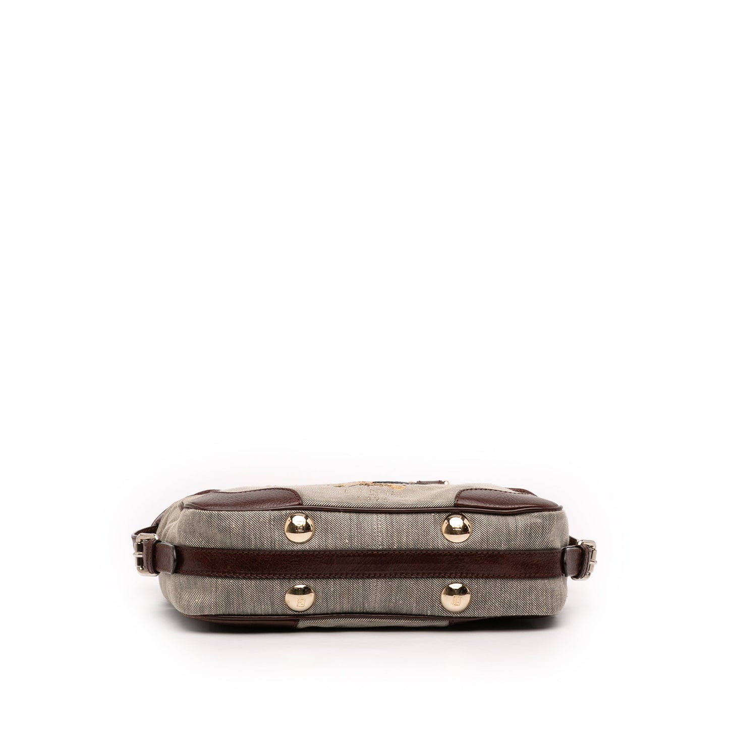 Fendi Embroidered Canvas Squirrel Satchel