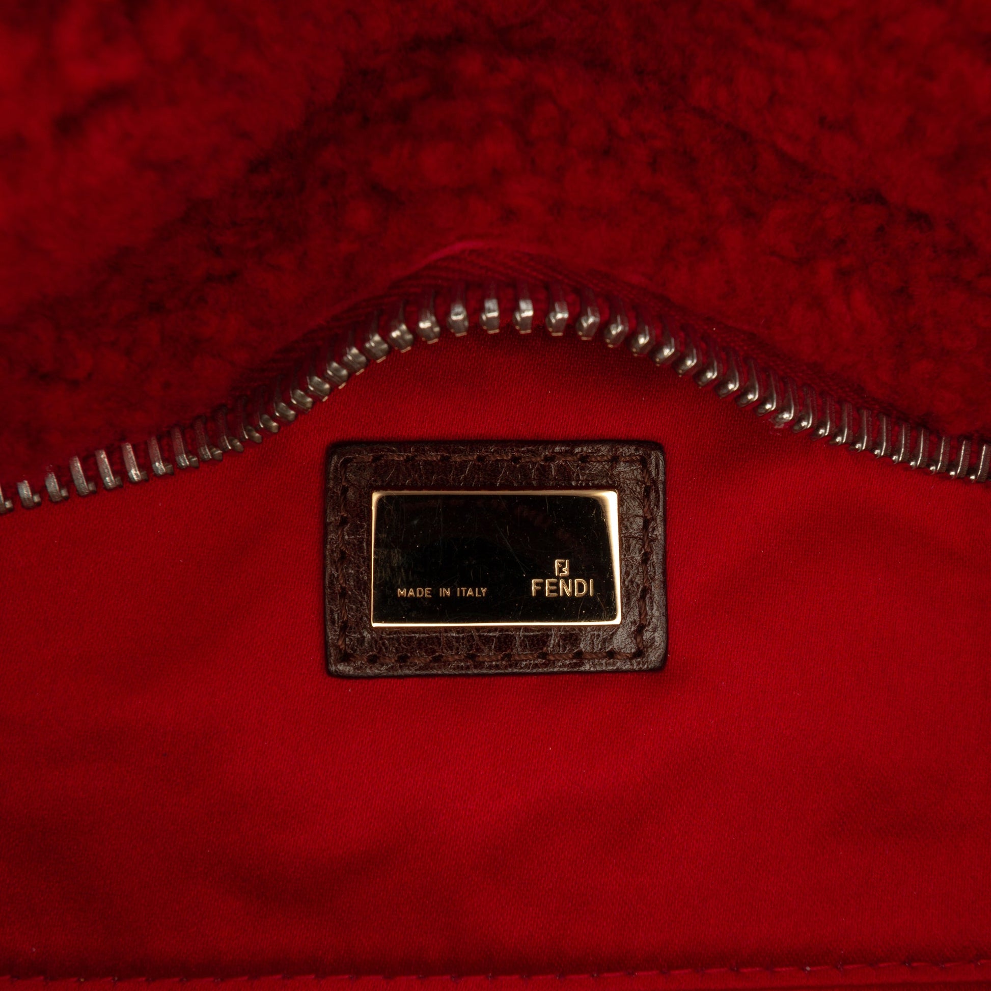 Fendi Embroidered Canvas Squirrel Satchel