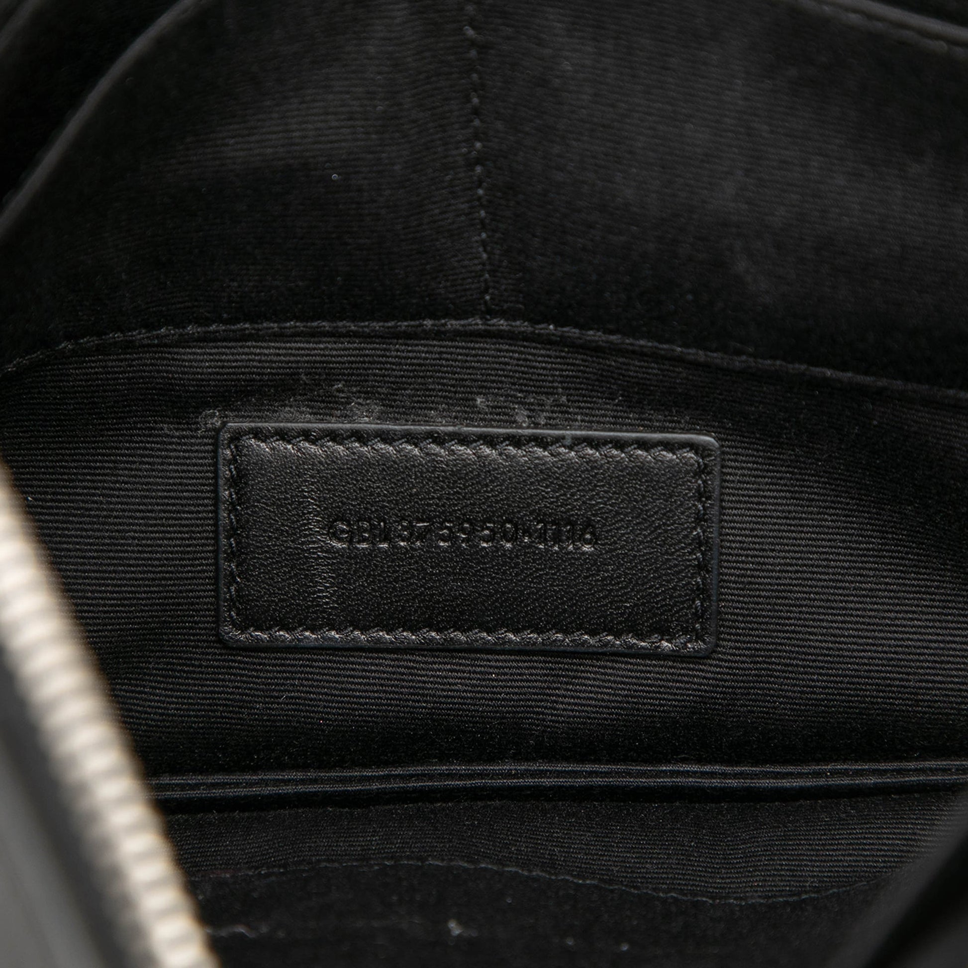 Saint Laurent Leather Multi Patch Zip Pouch