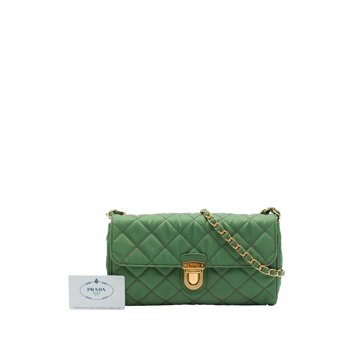Prada Impuntu Tessuto Chain Crossbody