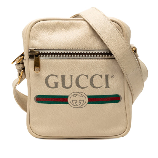 Gucci Grained Calfskin Logo Crossbody