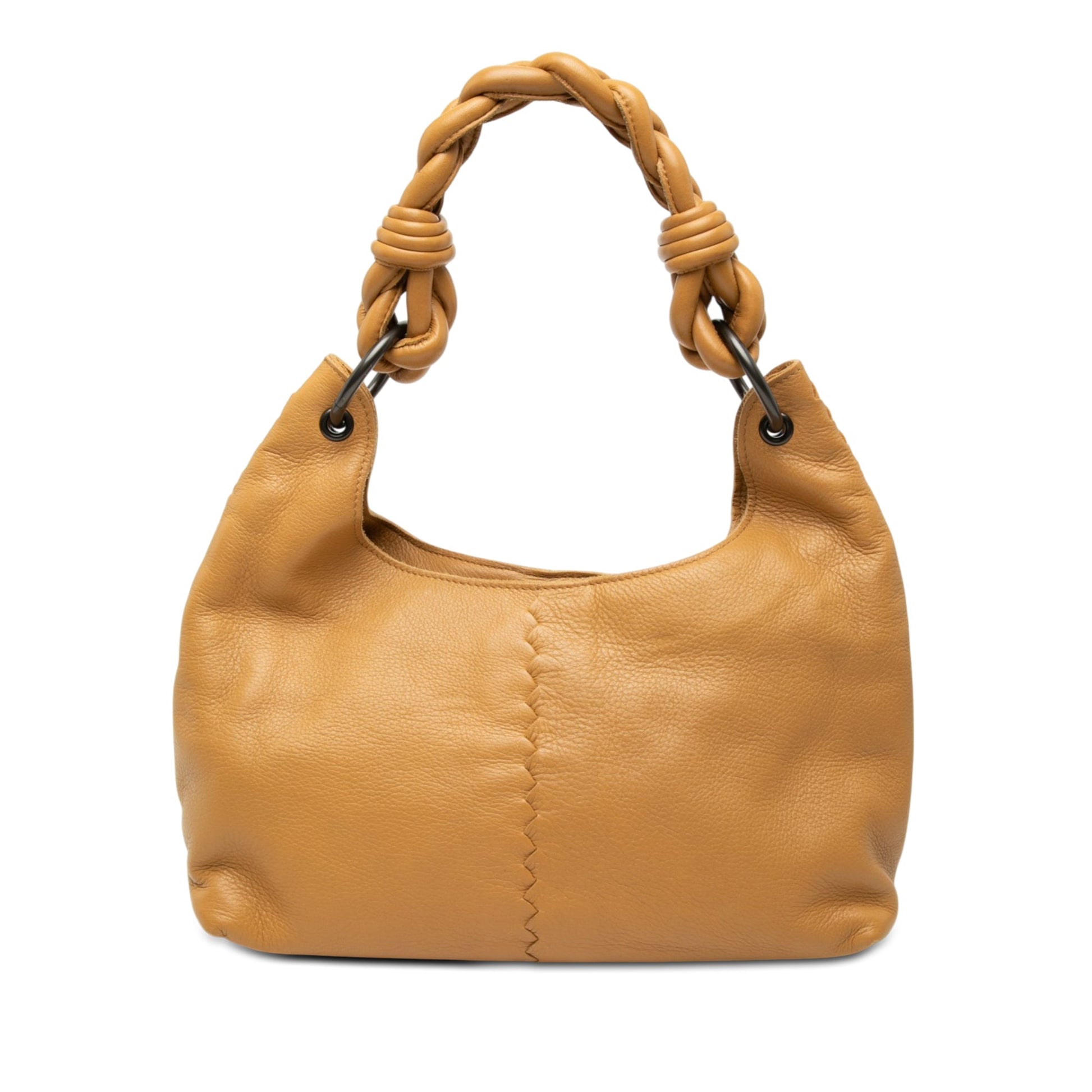 Bottega Veneta Cervo Deerskin Braided Ring Hobo