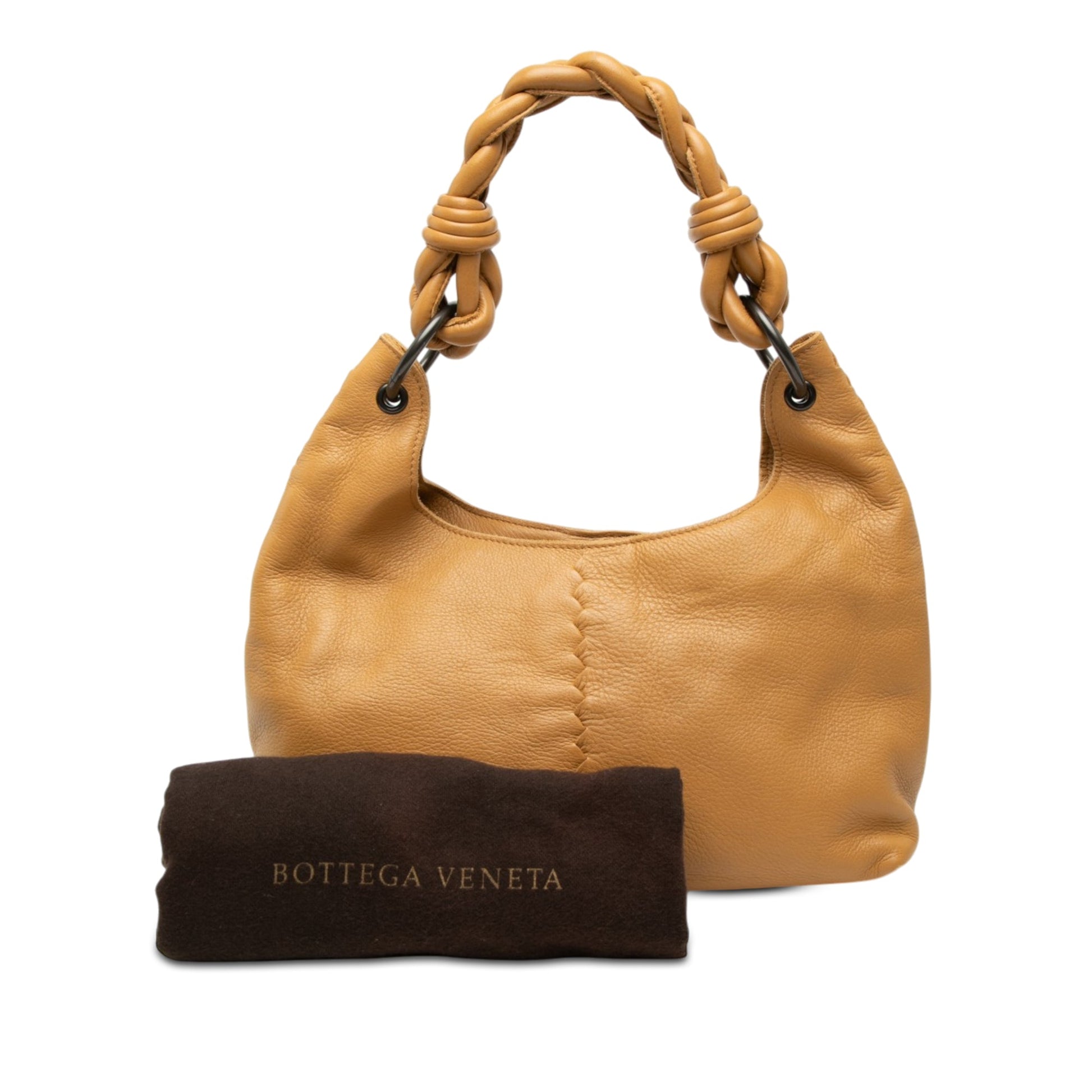 Bottega Veneta Cervo Deerskin Braided Ring Hobo