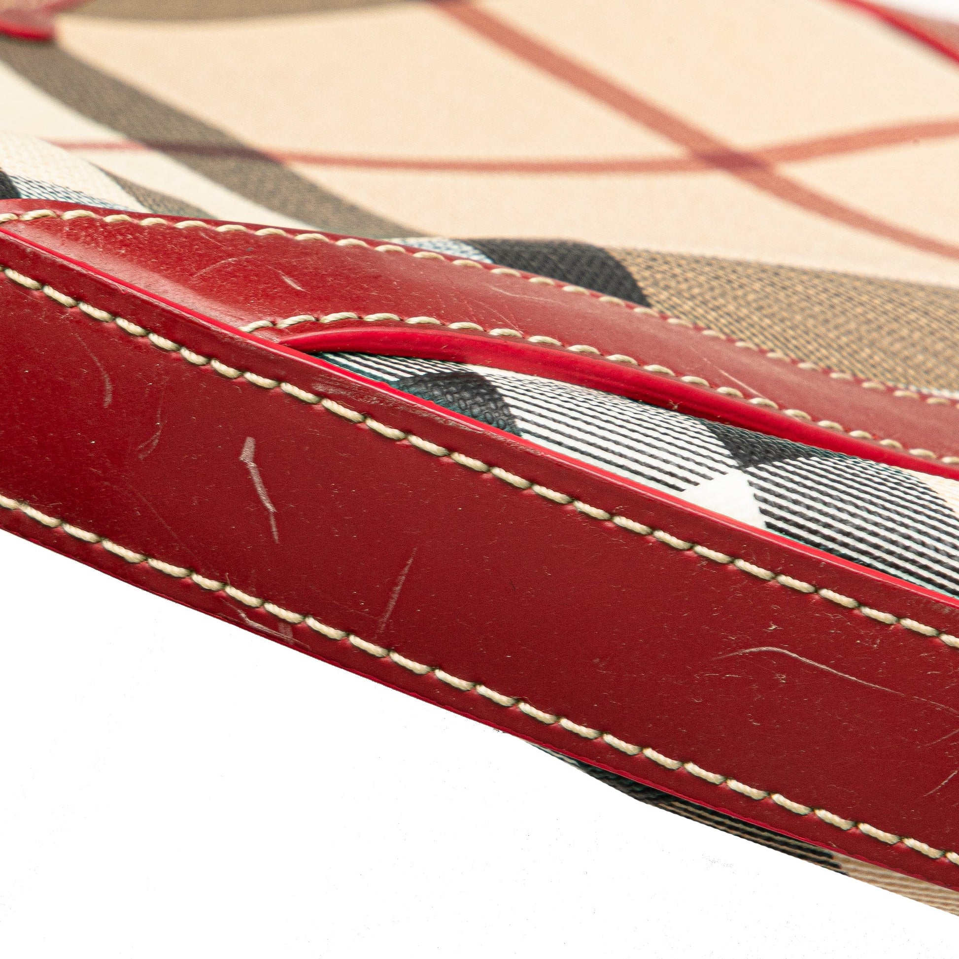 Burberry Supernova Check Coated Canvas Larkin Hobo
