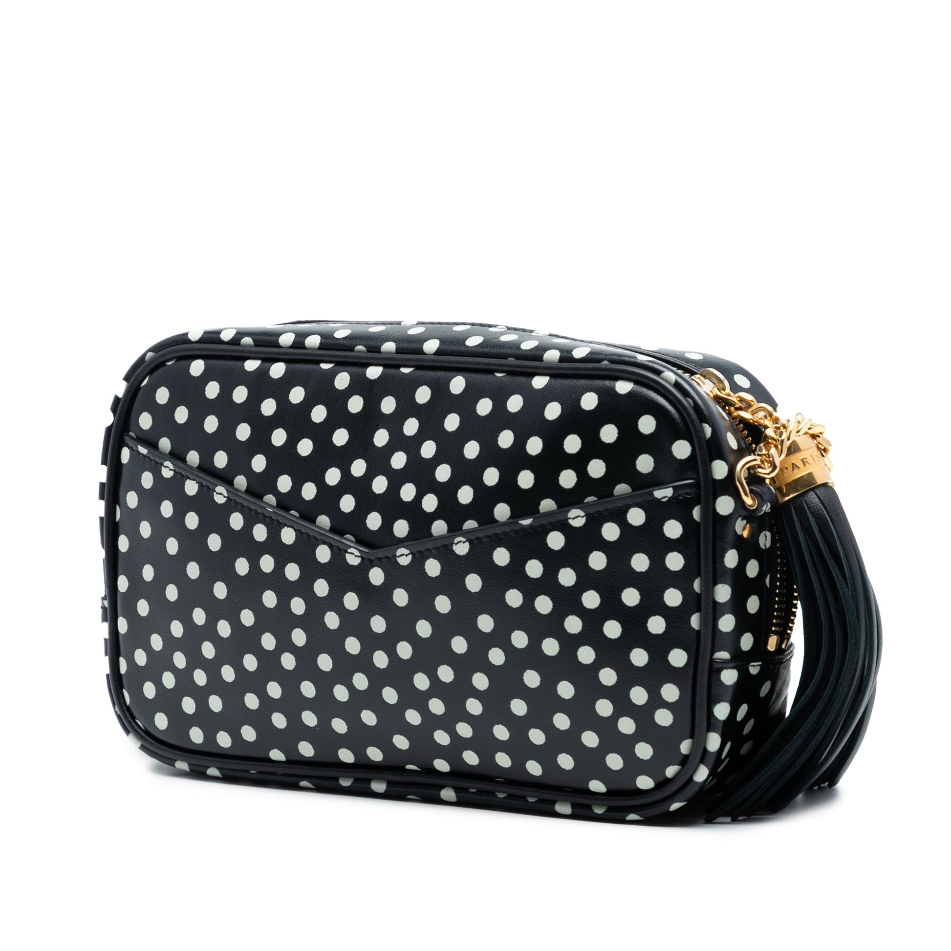 Saint Laurent Mini Calfskin Monogram Polka Dot Lou Camera Bag