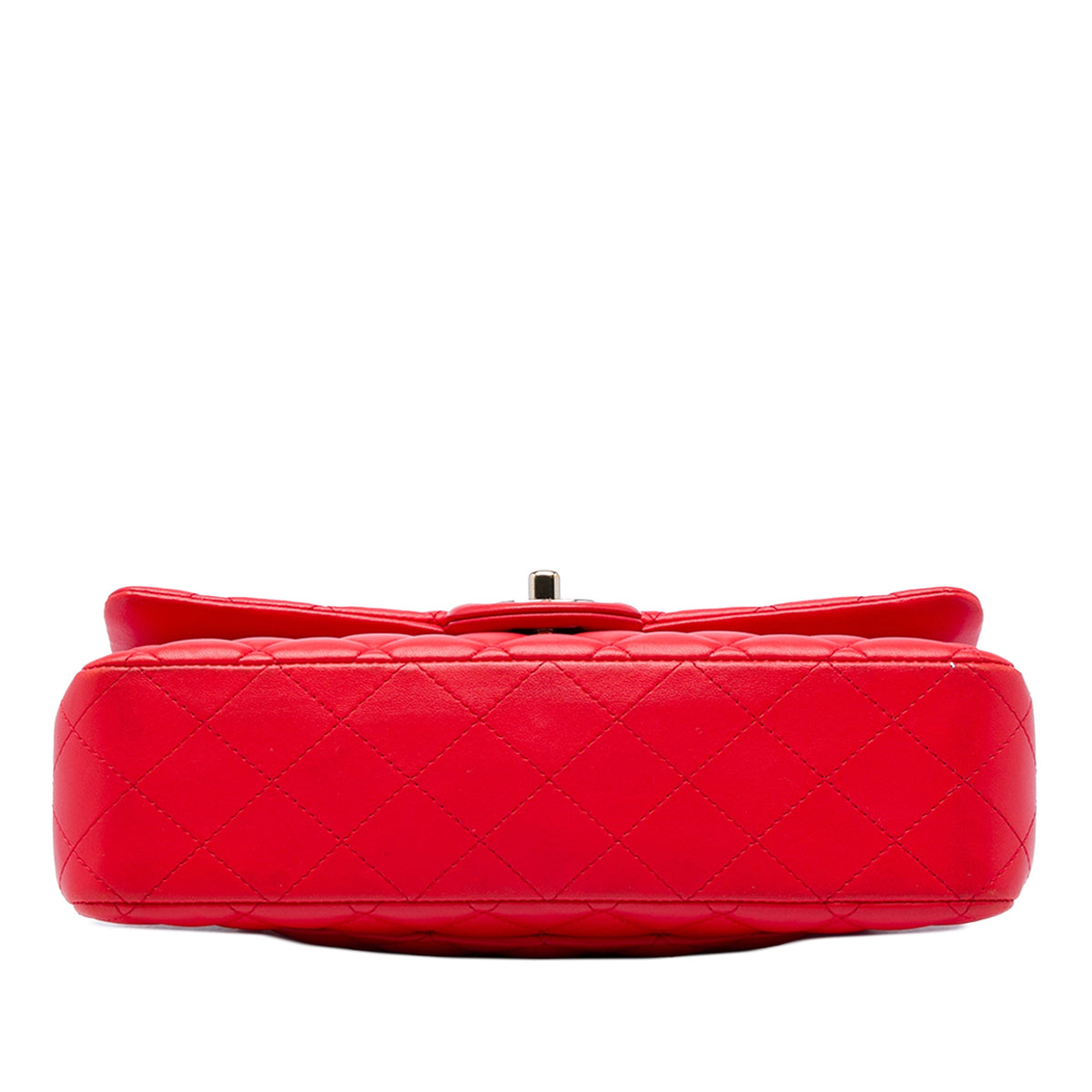Chanel Medium Classic Lambskin Double Flap — Red