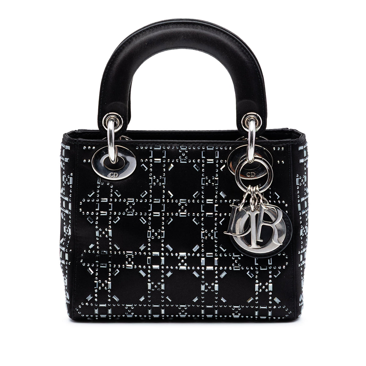 Dior Mini Velvet Cannage Strass Embellished Lady Dior