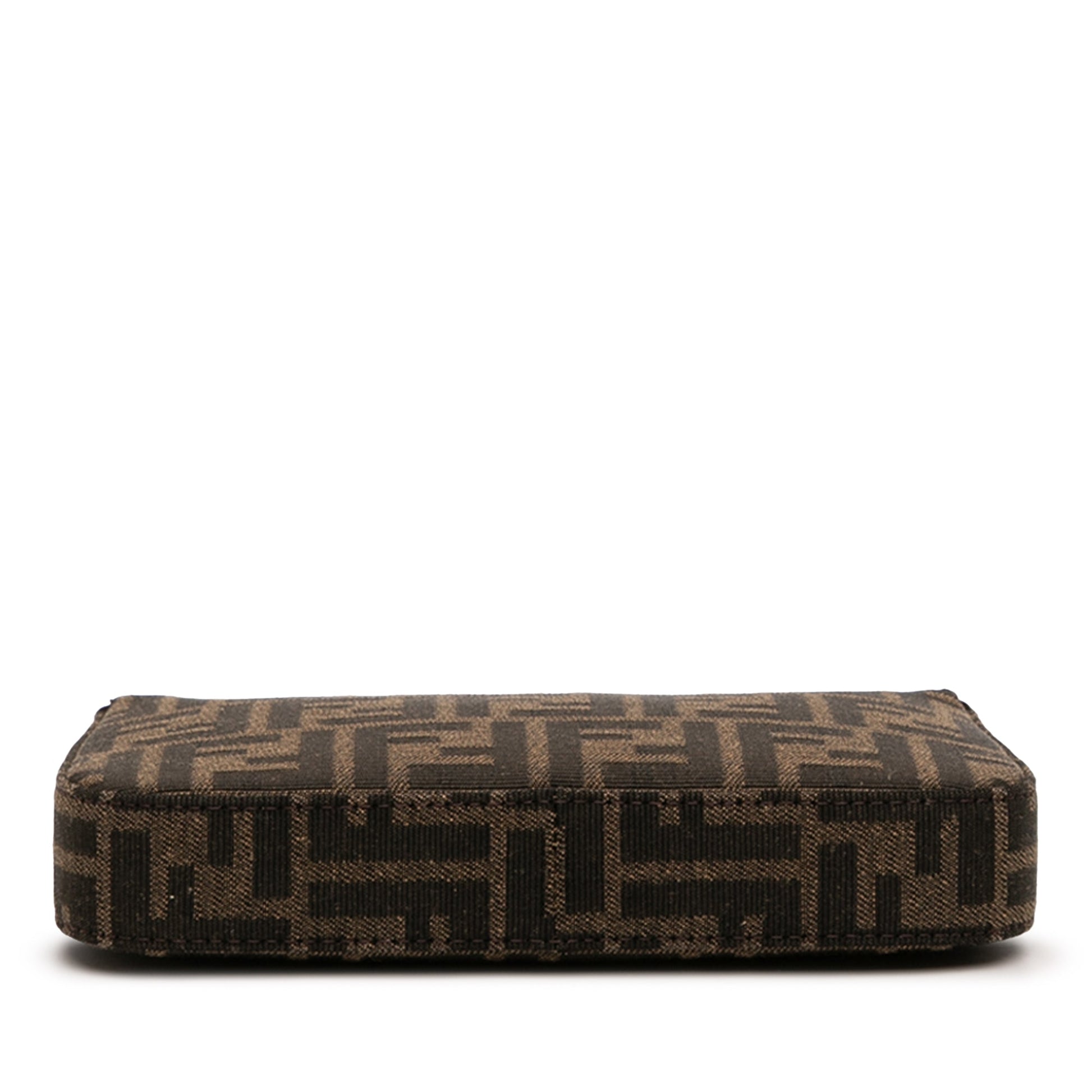 Fendi FF Jacquard Baguette Pouch Clutch with Chain