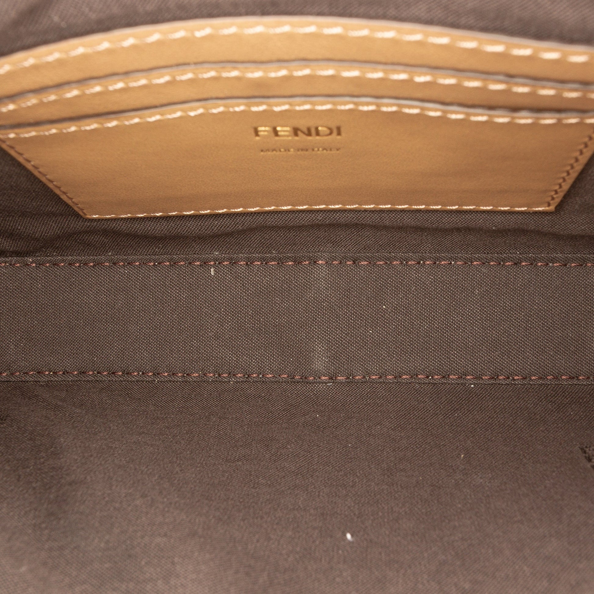 Fendi FF Jacquard Baguette Pouch Clutch with Chain