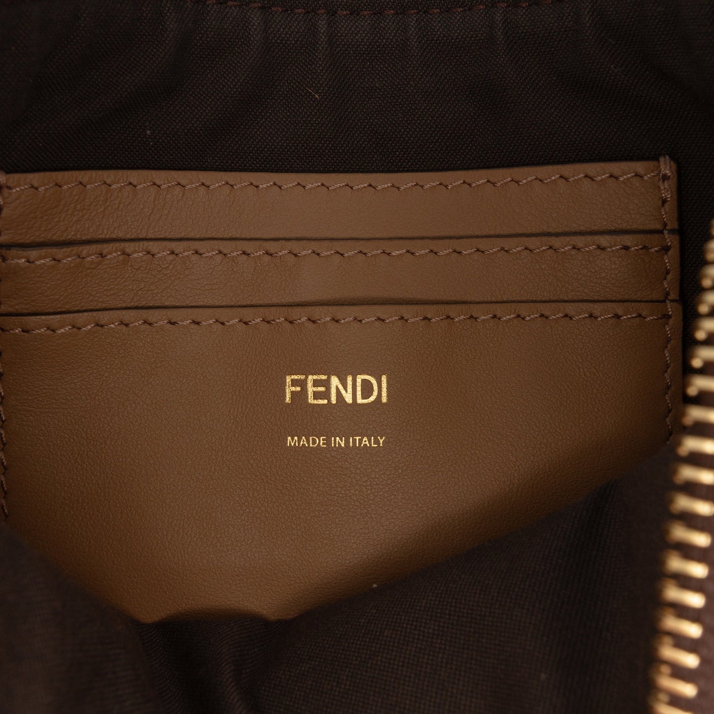 Fendi FF Jacquard Baguette Pouch Clutch with Chain