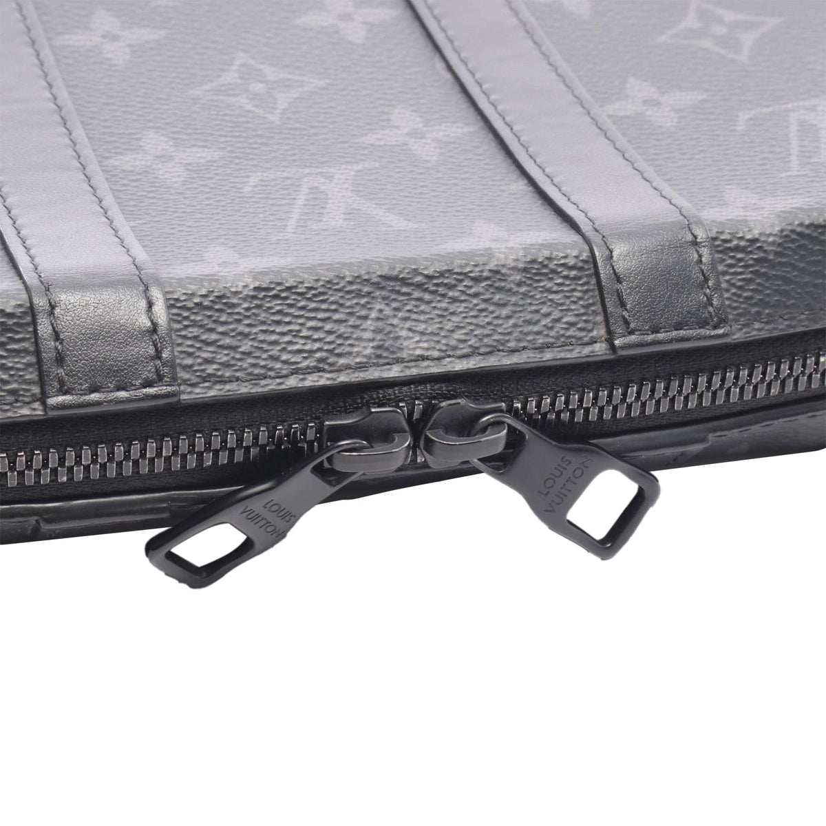 Louis Vuitton Monogram Eclipse Soft Trunk Wallet Crossbody — Black