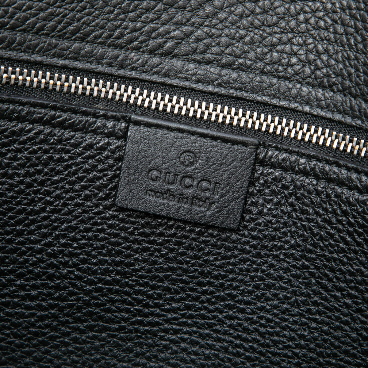 Gucci Small Grained Calfskin Soft Jackie Tote — Black