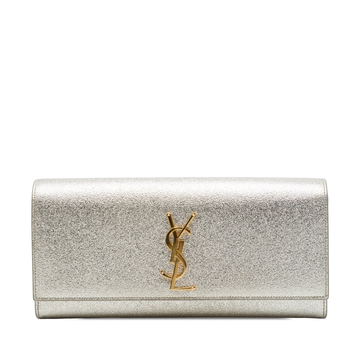Saint Laurent Metallic Calfskin Cassandre Clutch