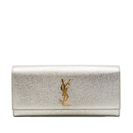 Saint Laurent Metallic Calfskin Cassandre Clutch