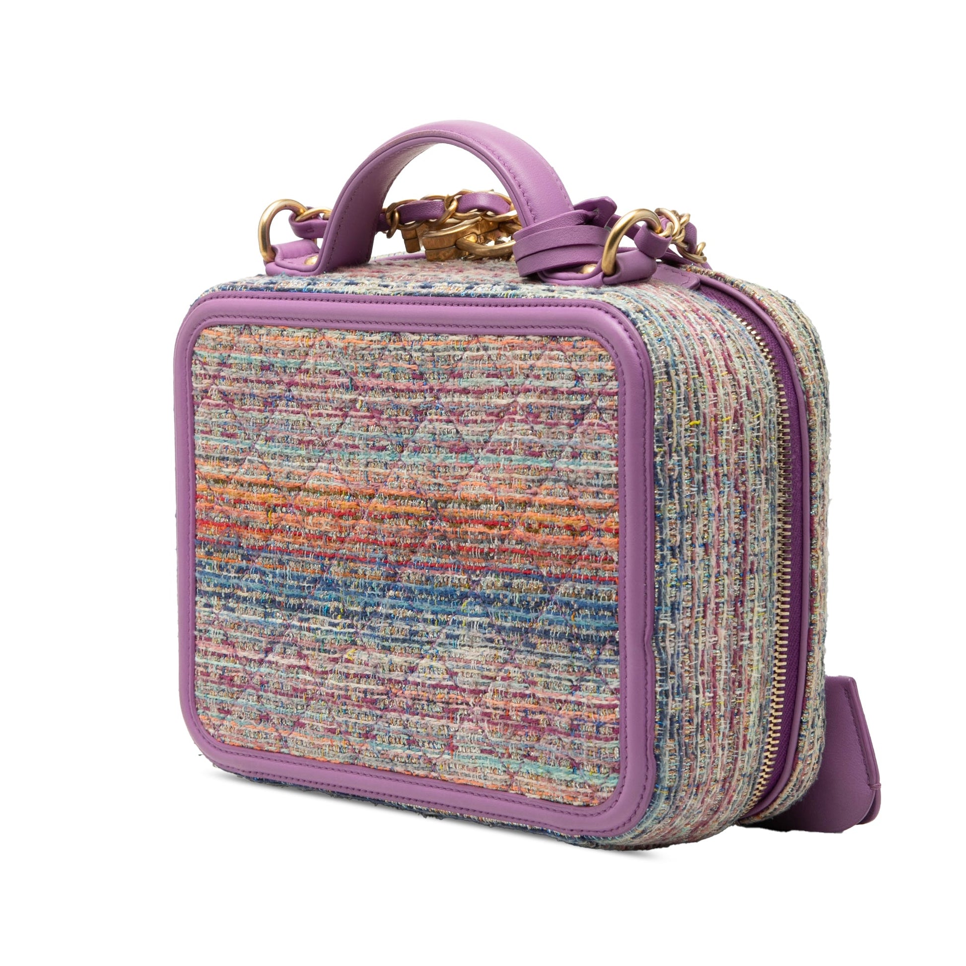 Chanel Medium Tweed CC Filigree Vanity Case
