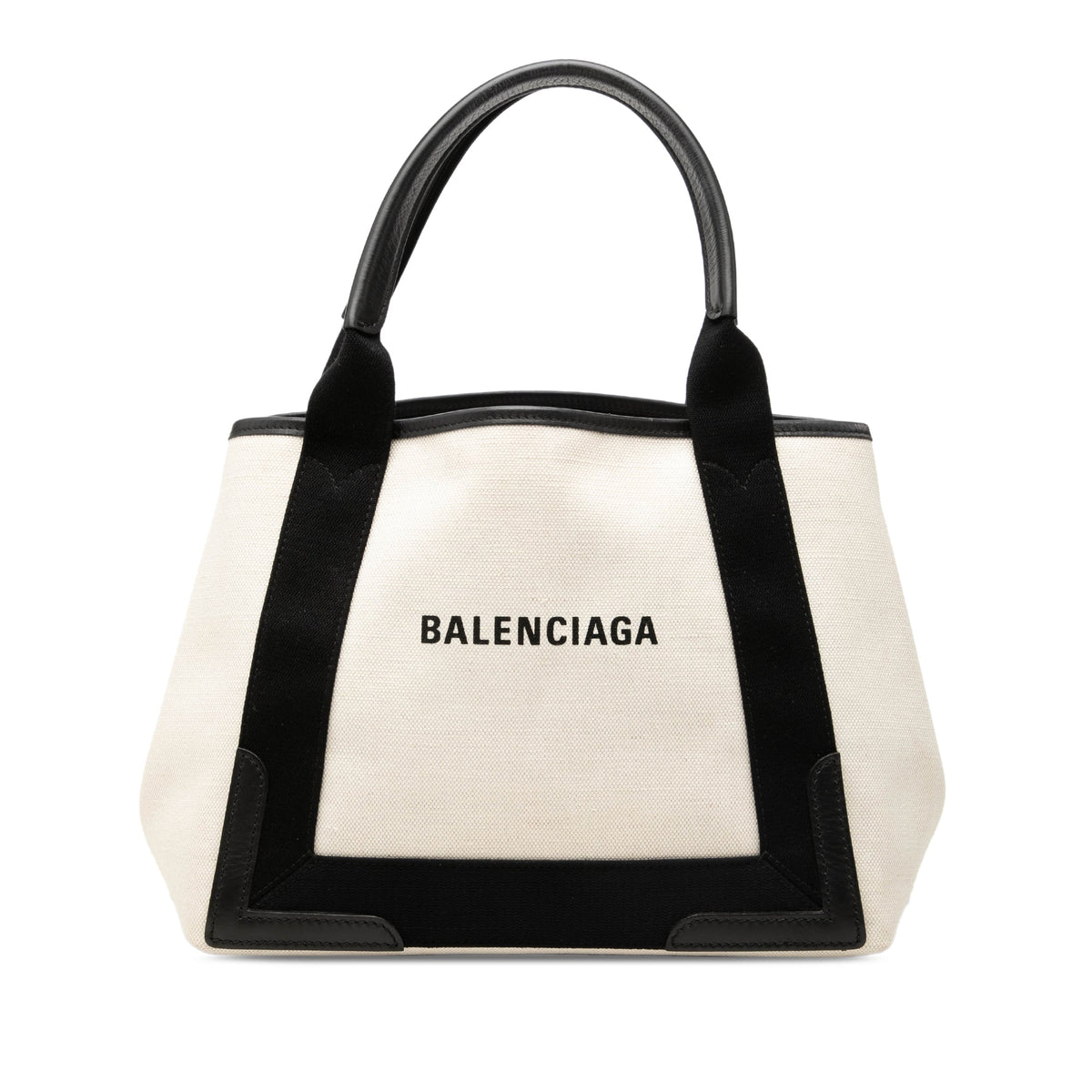 Balenciaga Canvas Navy Cabas Tote S