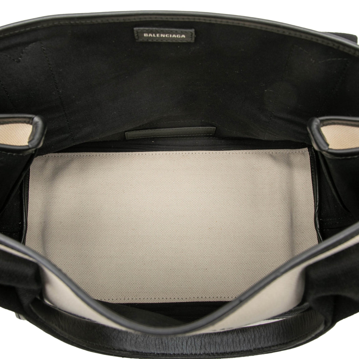 Balenciaga Canvas Navy Cabas Tote S