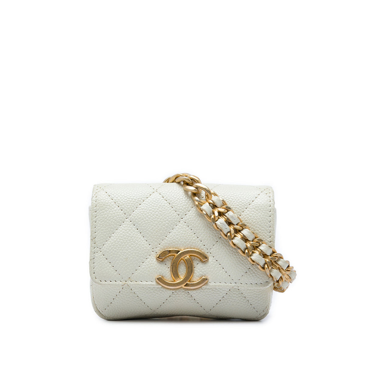 Chanel Quilted Caviar Melody Chain Belt Bag