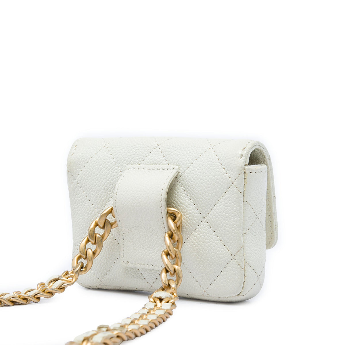 Chanel Quilted Caviar Melody Chain Belt Bag