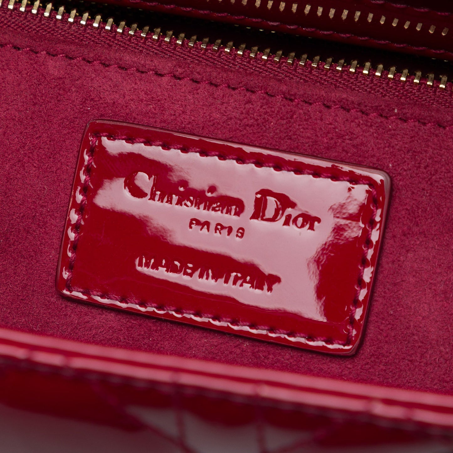 Dior Medium Patent Cannage Lady Dior